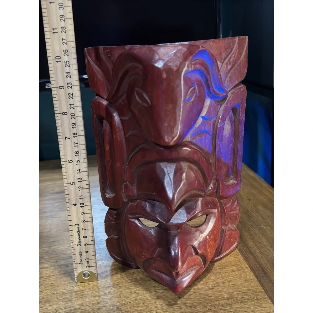 Vintage South American, Tribal Wood Mask 10 1/4